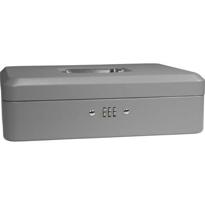 BARSKA 0.12 cu. ft. Cash Box Safe with Combination Lock, Grey