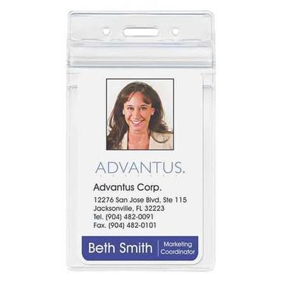 ADVANTUS AVT-75604 Badge Holder,Clear,Vertical,PK50