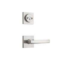 Kwikset 967SYLSQT-S Sydney Double Cylinder Interior Pack with Square Rosette and Satin Nickel