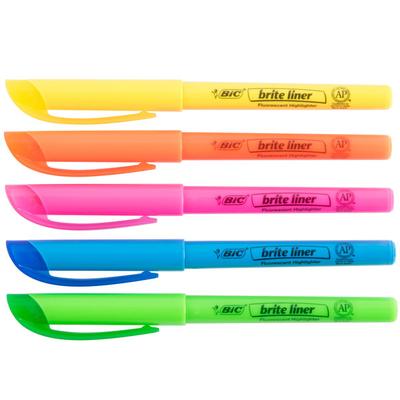 Bic BL241AST Brite Liner Chisel Tip Pen Style Highlighter, Color Assortment - 24/Set