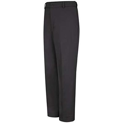 Red Kap Men's Stain Resistant, Flat Front Work Pants, Black, 32W x 34L
