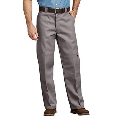 Dickies Men's Loose Fit Double Knee Twill Work Pant, Silver Gray, 44W x 34L