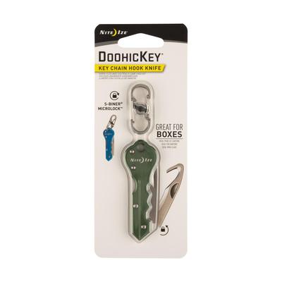 Nite Ize DoohicKey Olive Key Chain Hook Knife, Adult Unisex, Green
