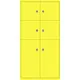 BISLEY Armoire à casiers LateralFile™, 6 casiers, hauteur 4 x 375 mm, 2 x 755 mm, jaune zinc