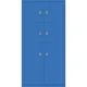 BISLEY Armoire à casiers LateralFile™, 6 casiers, hauteur 4 x 375 mm, 2 x 755 mm, bleu