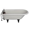 Barclay Andover 60" x 30" Soaking Acrylic Bathtub w/ Faucet Acrylic | 24.5 H x 60 W in | Wayfair TKATR60-BORB2