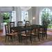 Darby Home Co Beesley Butterfly Leaf Rubberwood Solid Wood Dining Set Wood/Upholstered in Black | 30 H in | Wayfair DABY5536 39638843