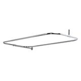 Barclay 48" L Adjustable D-Shaped Fixed Shower Curtain Rod Brass in Gray | 1 H x 48 W x 24 D in | Wayfair 4152-48-CP