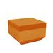 Vondom Vela - Resin Outdoor Ottoman - 23.5"x23.5" - Basic Plastic in Orange/Brown | 15.75 H x 23.5 W x 23.5 D in | Wayfair 54070-ORANGE