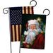 Breeze Decor 2 Piece Santa Portrait Impressions Decorative 2-Sided Polyester 19" x 13" Garden Flag Set in Black/Brown/Red | 18.5 H x 13 W in | Wayfair