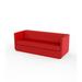 Vondom Ulm - Resin Outdoor Sofa - Basic Plastic in Red | 32 H x 74.75 W x 32.25 D in | Wayfair 54135-RED