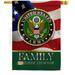 Breeze Decor US Air Force Family Honor Americana Military Impressions Polyester 28 X 40 House Flag in Red/Green/Brown | 28 H x 28 W in | Wayfair