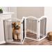 Tucker Murphy Pet™ Free Standing Pet Gate Wood (a more stylish option) in Pink/White | 4 H x 22 W x 34 D in | Wayfair