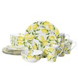 Mikasa Lemons 16-Piece Dinnerware Set, Service For 4, Multicolor Bone China/Ceramic in Green/Yellow | Wayfair 5266096