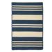 Blue/Navy 108 W in Area Rug - Hokku Designs Wisley Striped Braided Navy/Beige Indoor/Outdoor Area Rug Polypropylene | Wayfair