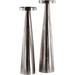 Brayden Studio® 2 Piece Metal Tabletop Candlestick Set Metal in Gray | 22 H x 5.25 W x 5.25 D in | Wayfair 7EB11F8266DC49969C7A6D7624FCF4FF