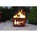 Loon Peak® Homerville Bear Steel Wood Burning Fire Pit Steel in Brown/Gray/Orange | 24 H x 24 W x 16 D in | Wayfair