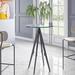 Orren Ellis Mikaia Bar Height Dining Table Glass/Metal in Black | 43.5 H x 27.5 W x 27.5 D in | Wayfair D72A672BB34940BC94C0114081FA1335