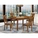 Lark Manor™ Adonica Butterfly Leaf Rubberwood Solid Wood Breakfast Nook Dining Set Wood in Brown | 30 H in | Wayfair