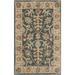 White 36 x 0.63 in Area Rug - Fleur De Lis Living Alger Hand-Tufted Blue/Light Gold Area Rug Wool, Cotton | 36 W x 0.63 D in | Wayfair