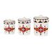 Loon Peak® Millen Tan/Brown/Red Aztec Print Ceramic Southwestern Style 3 Piece Kitchen Canister Set Ceramic | 9.25 H x 6.625 W in | Wayfair