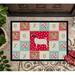 The Holiday Aisle® Tibo Boer Goat Love 27 in. x 18 in. Non-Slip Indoor/Outdoor Door Mat Synthetics in Brown/Red | Wayfair