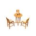 Rosecliff Heights Mastin 4 Piece Teak Outdoor Dining Set Wood in Brown/White | 43.25 H x 36 W x 36 D in | Wayfair EA3AC32C06E14EC8ABBC0C9FB46D16C2