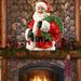 The Holiday Aisle® Tidaholm Santa Wooden Wreath Wood in Brown | 24 H x 18 W x 0.5 D in | Wayfair E57E6D2B54634D3C9FCFCF3050E0E86A