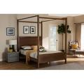 Foundry Select Herrington Low Profile Canopy Bed Wood in Brown | 87.3 H x 79.9 W x 85.4 D in | Wayfair 08328551D0CA4BCD945E0A42BB3858A9