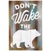 Loon Peak® Dont Wake The Bear Wall Décor in Brown/White | 23.5 H x 16 W x 1.5 D in | Wayfair D00B4BA57A2A437FB0C4A61324D020AC