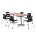 KFI Studios 72" L Rectangular Manufactured Wood Breakroom Table & Chair Set Metal in Brown/Gray | 29 H in | Wayfair