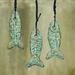 The Holiday Aisle® Coffeen Fish Buddhism Handmade Recycled Hanging Figurine Ornament Ceramic/Porcelain in Green | 4.7 H x 2.2 W x 0.6 D in | Wayfair