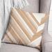 Latitude Run® Indoor/Outdoor Striped Throw Pillow Polyester/Polyfill blend in White | 18 H x 18 W x 1.5 D in | Wayfair
