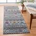 White 27 x 0.32 in Indoor Area Rug - Millwood Pines Hinrichs Southwestern Gray/Blue Area Rug | 27 W x 0.32 D in | Wayfair