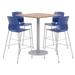 KFI Studios 36" L Square Manufactured Wood Breakroom Table & Chair Set Metal in Brown/Gray/White | 41 H in | Wayfair