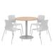 KFI Studios 36" L Round Manufactured Wood Breakroom Table & Chair Set Metal in Brown/Gray | 29 H in | Wayfair OLTFL42RD-B1922-SL-10776-4-OL2700-P13