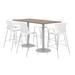 KFI Studios 72" L Rectangular Manufactured Wood Breakroom Table & Chair Set Metal in Brown/Gray | 41 H in | Wayfair