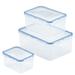 LocknLock Easy Essentials Rectangular Food Storage Container Set, 6-Piece Plastic | 8.3 H x 9.8 W x 13.6 D in | Wayfair HPL825SJ3