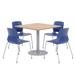 KFI Studios 36" L Square Manufactured Wood Breakroom Table & Chair Set Metal in Brown/Gray/White | 29 H in | Wayfair