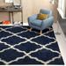 Blue/Navy 132 x 1.57 in Area Rug - House of Hampton® Alonnah Geometric Navy/Ivory Area Rug, Polypropylene | 132 W x 1.57 D in | Wayfair