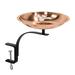 Union Rustic Dogwood Birdbath w/ Rail Mount Bracket Metal | 12.5 H x 18.5 W x 12 D in | Wayfair BB-08-RM