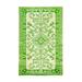 Lime 0.25" x 72" L X 48" W Kitchen Mat - World Menagerie Ellette Tracery Kitchen Mat 0.25 x 48.0 W in green/white/browns | Wayfair K-00971