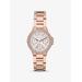 Michael Kors Mini Camille Pavé Rose Gold-Tone Watch Rose Gold One Size