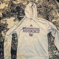 Adidas Jackets & Coats | Adidas University Of Washington Huskies Hoodie | Color: Silver | Size: M