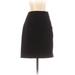 Express Casual A-Line Skirt Knee Length: Black Solid Bottoms - Women's Size 4