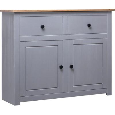 Sideboard Grau 93x40x80 cm Kiefernholz Panama Vidaxl