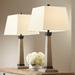 John Timberland Buchan 29 1/2" Wood Pedestal Table Lamps Set of 2