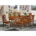 Lark Manor™ Ruhlman Butterfly Leaf Rubberwood Solid Wood Dining Set Wood in Brown | Wayfair 91898836404A4B56AF9B625FF3D9C61E