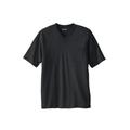 Men's Big & Tall Shrink-Less™ Lightweight V-Neck Pocket T-Shirt by KingSize in Heather Charcoal (Size 2XL)