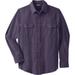 Men's Big & Tall Solid Double-Brushed Flannel Shirt by KingSize in Dark Purple (Size 6XL)